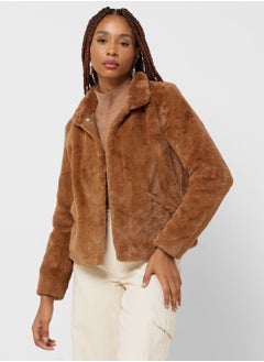 Buy Fur Pocket Detail Jacket in Saudi Arabia