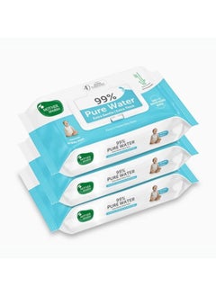 Buy Mother Sparsh 99% Pure Water Baby Wipes, Pack of 3 (40 X 3 Wipes) | Travel Friendly Pack made with Plant Based Fabric in UAE