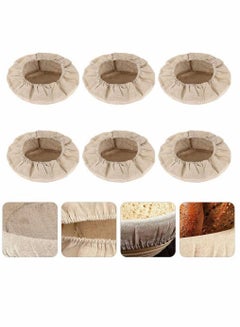 Buy Bread Basket Bag, Liners Cloth Cover Linen Dough Rising Bowl Cover for Bakery Home Baking Professional Baking Tools for Shaping Small to Medium Sized Dough, 9 Inch / 23 Cm, 6 Pcs in Saudi Arabia