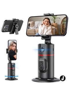 Buy Auto Face Tracking Tripod – Smart 360° Rotation Body Phone Camera Mount for Vlogs & TikTok with Remote, Extendable, Rechargeable (Black), Perfect for Selfies, Live Streaming, and Content Creation in UAE