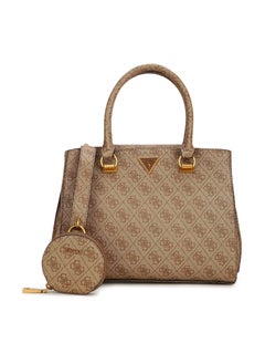 Buy GUESS Womens Alexie Satchel Bag Satchel Bag Brown in Saudi Arabia