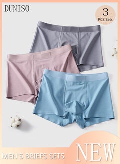 Buy 3 Pack Mens Briefs Set Cotton Underwear for Men Breathable and Comfortable Underpants with High Elastic Waistband Boxer Briefs for Teenager Multi-Colors Available Briefs in Saudi Arabia