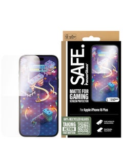 اشتري SAFE by PanzerGlass® Matte Screen Protector for iPhone 16 Plus - High Touch Sensitivity, Scratch Resistant, 60% Recycled Glass, Smudge-Free Coating, Perfect for gaming في الامارات