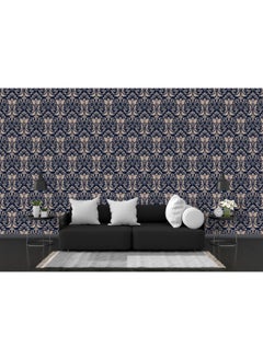 Buy Gold Vintage Pattern Fabric Wallpaper Covers An Area ​​Up To 4.2Mx3M With Adhesive And Smoothing Tool in Egypt