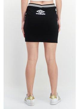 اشتري Women Sportswear Fit Brand Logo Mini Skirt, Black/White في الامارات