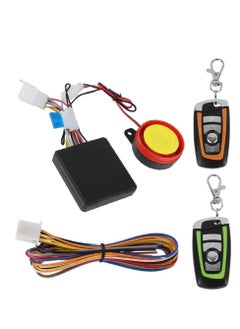 Buy Universal 12V Motorcycle Anti-Theft Security Alarm System Motorcycle Wireless Alarm System with 2 Remote Control Engine Start Remote Control Key Fob in UAE