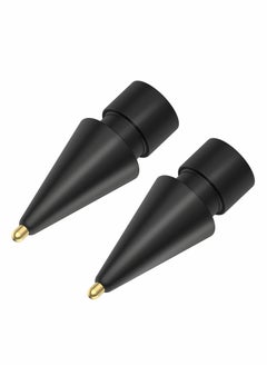 اشتري Replacement Tips for Apple Pencil, 2 Pack Compatible with Apple Pencil 2nd Gen and 1st Gen, No Wear Out Fine Point Precise Control Pen Like Nibs for Apple Pencil (Black 1.8mm) في السعودية