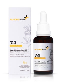Buy Almondhair Beard Oil 1 Ounce Protectant for Men 7-in-1 Natural Botanical Ingredients Nourishing Jojoba Oil Castor Oil Sweet Almond Oil in Saudi Arabia