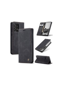 اشتري CaseMe Samsung Galaxy A73 5G Case Wallet, for Samsung Galaxy A73 5G Wallet Case Book Folding Flip Folio Case with Magnetic Kickstand Card Slots Protective Cover - Black في مصر