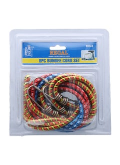 Buy 8-Piece Durable and Robust Heavy Duty Bungee Cord Set Multicolour 19.6 x 18.2 x 6.2 cm BCS-8 in Saudi Arabia