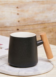 Buy Black Mug With Wooden Handle in UAE