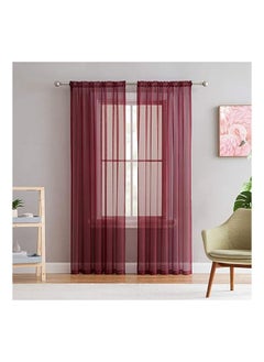 Buy Elegant Voile Chiffon Curtains Rod Pocket Design 1 Panel in Egypt