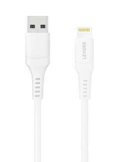 Buy Levore USB to Lightning Cable MFI Certified TPE 1m - White in Saudi Arabia