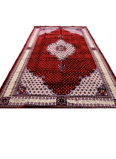 Buy Excellent Turkish velvet carpets and rugs, padded and soft to the touch, with beautiful 3D patterns , ground seating mat for trips, camping, hiking, and wilderness, luxurious rug, size 400X200 cm in Saudi Arabia