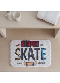 Buy Gearhead Gwen Street Skate Memory Foam Bath Mat with PVC 60 x 40 cm in UAE