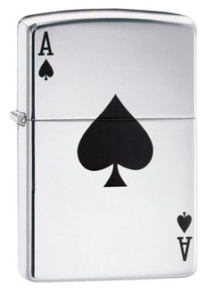 اشتري Zippo 24011 250 Simple Spade Design High Polish Chrome Windproof Lighter في الامارات