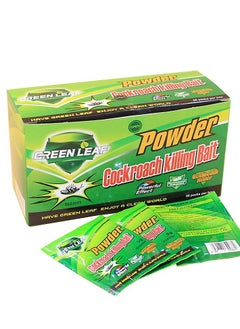 Buy green leaf powder cockroach bait, Strongly effective in killing cockroach and its eggs, 50 Packets Per Box in UAE