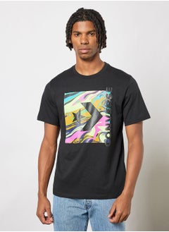 Buy Marbled Graphic T-Shirt in UAE