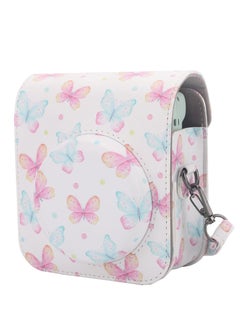 Buy Protective Case Compatible with Fujifilm Instax Mini 12 Instant Film Camera with Accessory Pocket and Adjustable Strap Pink Butterfly in UAE
