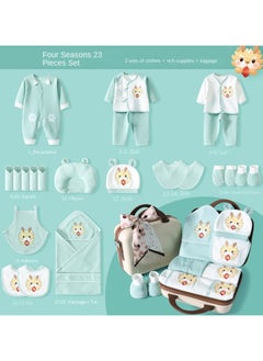 اشتري Newborn Baby Gifts Set Newborn Layette Gifts Set Baby Girl Boys Gifts Premium Cotton Baby Clothes Accessories Set في الامارات