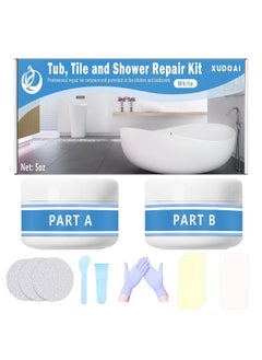 Buy Bathtub Repair Kit 5Oz White For Repairing Bathtubs Ceramic Tiles And Acrylic Repair Kit For Porcelain Fiberglass Ceramics Sinks Porcelain Countertops Cracks Holes Scratches in UAE