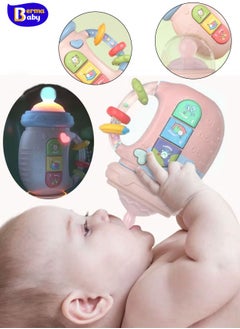 Buy Baby Bottle Toy, Newborn Soft Mobile Toddler Toys, Teether Toys Teether Rattles Educational Soothing Vocal Music Musical Feeding Bottle in Saudi Arabia