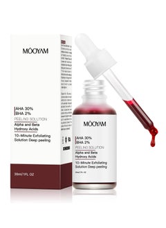 Buy AHA 30% + BHA 2% Peeling Solution Exfoliating AHA 30% BHA 2% Peeling Solution Anti Acne Serum Chemical Peel for Face at Home BHA AHA Mask Red Peel BHA Liquid Exfoliant for Blemishes Wrinkle 30ml in UAE