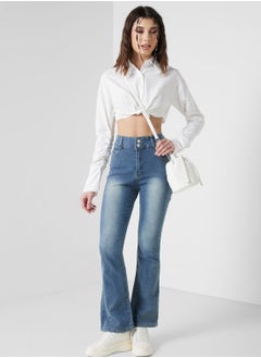 Buy Urban Minx High Waist Straight Leg Jeans in Saudi Arabia