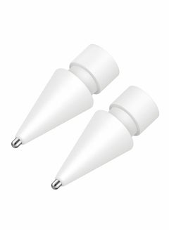 اشتري Replacement Nibs for Apple Pencil - 2 Pack Compatible with 1st & 2nd Gen, Durable Fine Point Tips for Precise Control, No Wear, White 1.3mm في السعودية