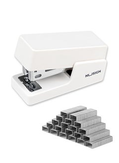 Buy Mini Stapler with 640 Standard Staples, 12 Sheet Capacity Desktop Stapler for Student, Office, White in UAE