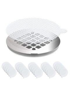 Buy Tub Drain Hair Catcher Strainer 25 PCS, Shower Drain Hair Trap, Disposable Shower Drain Hair Catcher Mesh Stickers, Easy to Install Suit for Bathroom, Bathtub, Kitchen (3.5" Regular Round) in Saudi Arabia