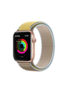 Buy Apple Watch band , Nylon Apple Watch Strap for Apple Watch All Series Compatible with 42mm(Series 10)/41mm/40mm/38mmCamel Beige in UAE