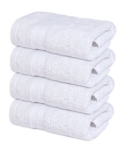 Buy Infinitee Xclusives Premium White Washcloths Set – Pack of 4, 33cm x 33cm 100% Cotton Wash Cloths for Your Body and Face Towels, Kitchen Dish Towels and Rags, Baby Washcloth in UAE