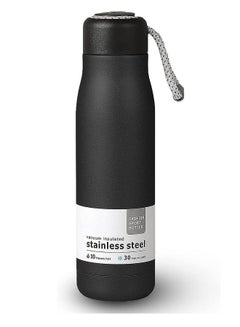 Buy Stainless Steel Vacuum Insulated Bottle Sports Water Bottle 500ml-Black in Egypt
