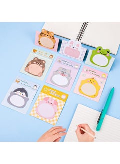 Buy Animal Sticky Notes - 8 Pack, Cute Shapes, Self-Stick Memo Pads with Cartoon Markers, Flags, and Tabs - Ideal for Students, Home, Office, and Roommates - 160 Sheets - Perfect Gift! in UAE