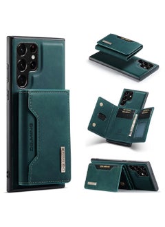 اشتري Protector for Samsung Galaxy S23 Ultra Wallet Case 2 in1 Detachable Leather Wallet Back Cover for Samsung Galaxy S23 Ultra Magnetic Wallet Protective Guard Shell with Stand + Card Holder في الامارات