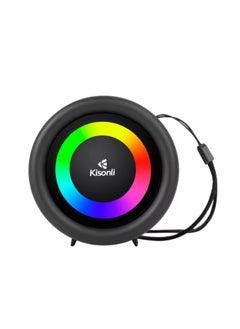 Buy S16 Mini Portable Stereo RGB 360° Speaker 5W, Built-in Mic, Support TF-AUX-USB-FM in Egypt