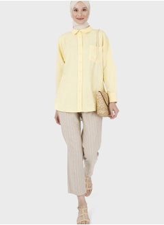 Buy Pocket Detail Button Down Tunic in UAE