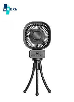 Buy Stroller Fan, Battery-Powered Clip-On Baby Fan with Flexible Tripod, Personal Desk Fan with 3 Speeds, 360° Rotatable Portable Handheld Fan USB Fan for Car Seats, Treadmills, Tents in Saudi Arabia