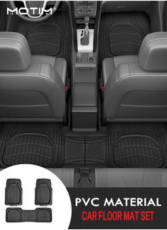 Buy Heavy Duty Rubber Floor Mats Set for Car Suv Truck and Van, Car Mats For Car Flooring, Premium Trim to Fit Car Floor Mats, All Weather Protection Universal Flooring Car Accessories in Saudi Arabia