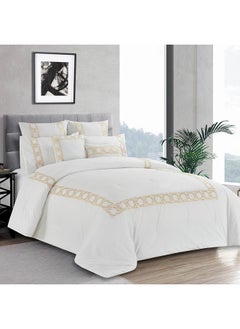 Buy Trinity 7-Piece Comforter Set, White - 240x260 cm in UAE