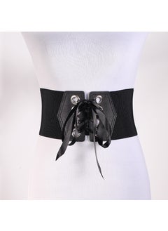 اشتري Ladies Elastic Waist Belt for Dresses FashionBlack Black في الامارات