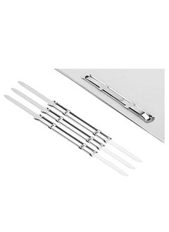 Buy [50 Pack] Metal File Fastener, 8 cm Prong Paper Fasteners with Standard 2-Hole Punch Compressor for Paper File Folder in UAE