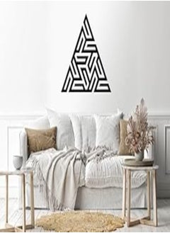 اشتري Home Gallery Geometric pyramidal shape Wood Wall art Black 60x60 H01629 في مصر