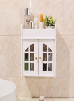 Buy Bathroom Storage Shelf Cabinet Rack White in UAE