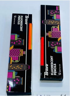 Buy Bravo Pencil Set 24 Pieces - Fluorescent Pen 2HB in Egypt