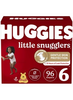 Buy Huggies Size 6 Diapers, Little Snugglers Baby Diapers, Size 6 (35+ lbs), 96 Count (2 Packs of 48), Packaging May Vary in UAE