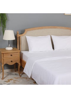 اشتري Essential Set of 2 Fitted Sheets, White - 150x200+30 cm, 200 TC في الامارات