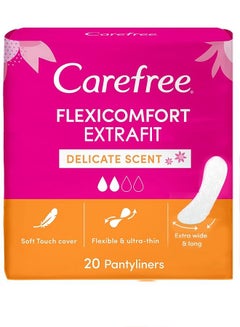 Buy Panty Liners Flexicomfort Extrafit Delicate Scent 20Pieces in UAE