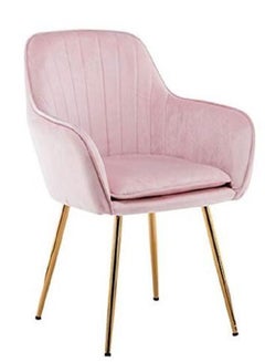 Buy Dining Chair Modern Gold Metal Legs Ergonomic Seat in UAE